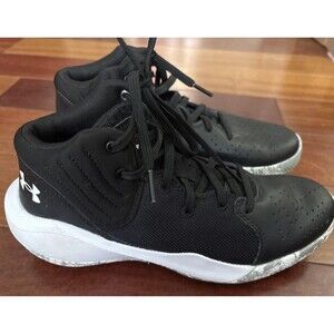Under Armour Jet ’21 Kids Basketball Shoes Black/White Size 5Y – Lightweight